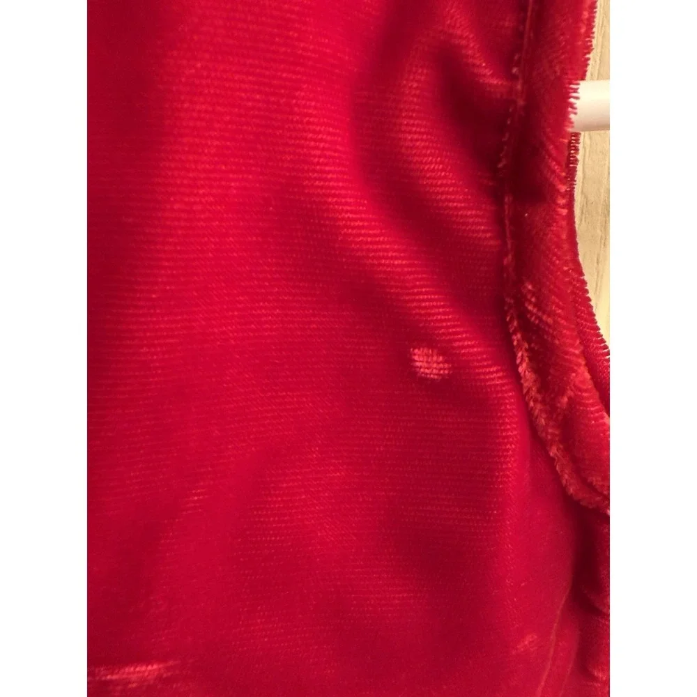 Vintage‎ 1960s Red Velvet Girls Dress. Size 5